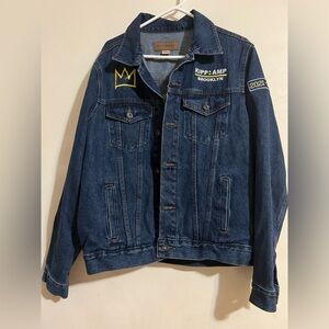 Port Authority Blue Denim Jacket with Embroidered Patches